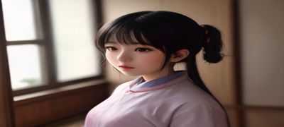 缘之空女主角森野莓，黑发少女在教室窗边阅读，午后阳光勾勒出她安静而略带神秘的轮廓
