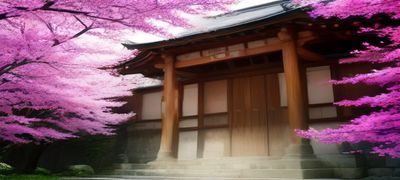 缘之空男主角春日野悠，温柔少年站在夕阳染红的神社石阶上，表情中透着淡淡的忧郁与坚定